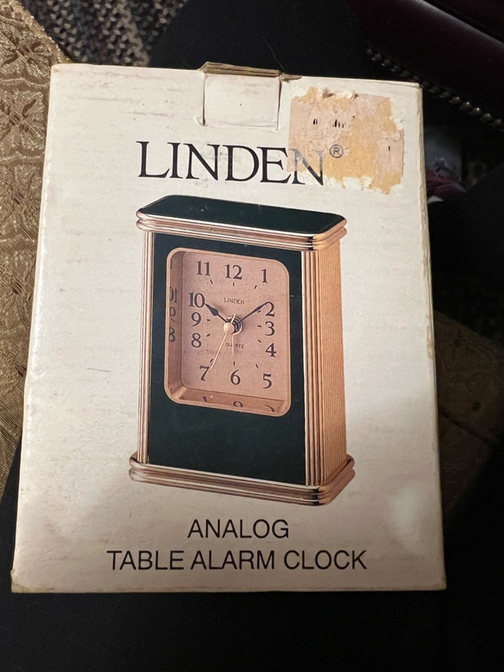 NIB vintage Linden analog table alarm clock